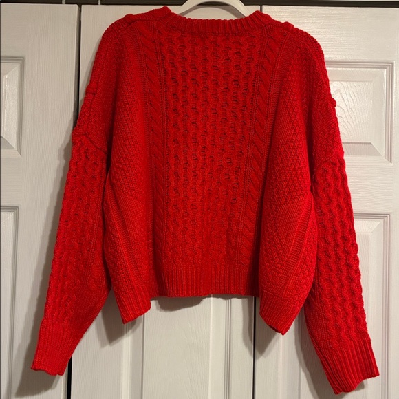 Altar'd State Vibrant Red Knit Sweater, NWOT - Picture 4 of 8